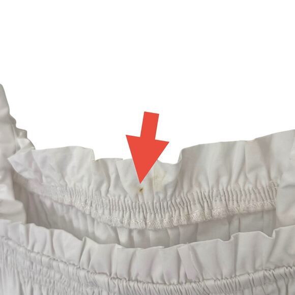 NWT English Factory Smocked Bust Multi Ruffles Maxi Gown  White Size Large L - Picture 9 of 11